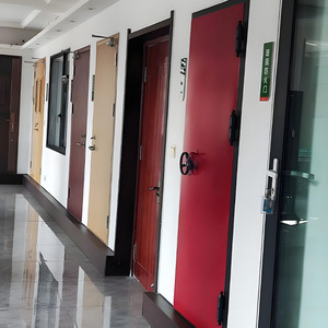 Factory Customized Modern ISO Entrance Pivot Steel <strong>Doors</strong> Double Gate Design with Powder Coat for Entry Application - Product Image 1
