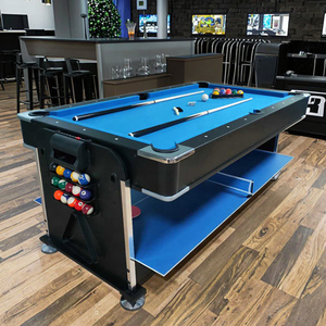 Hot-Selling 7ft 4-in-1 <strong>Multi</strong> <strong>Game</strong> <strong>Table</strong> Snooker &amp; Billiards <strong>with</strong> Air Hockey &amp; Ping-Pong <strong>Functions</strong> on Slate Slate Material - Product Image 3
