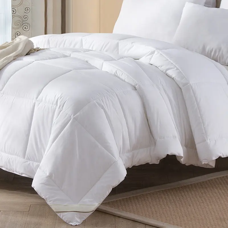 Yorgan yatak setleri Downproof pamuklu kumaş otel yorgan içi boş elyaf yorgan dolgu