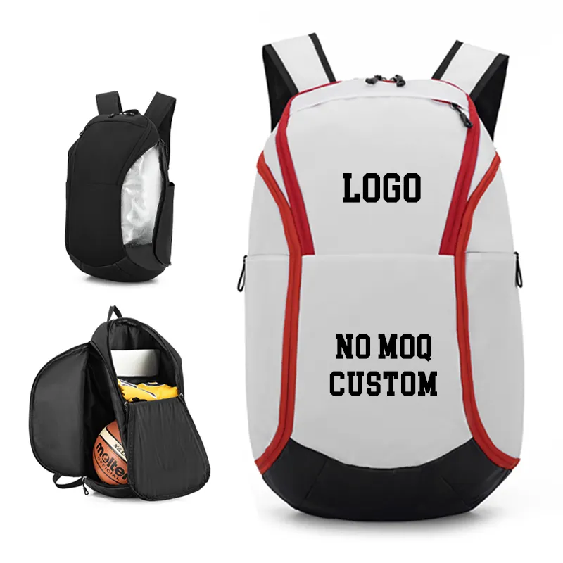 Logotipo personalizado Baloncesto Mochilas Impermeable nylon Casual Deporte Viajes Gimnasio Baloncesto Equipo de fútbol juvenil Bolsas de fútbol Mochila