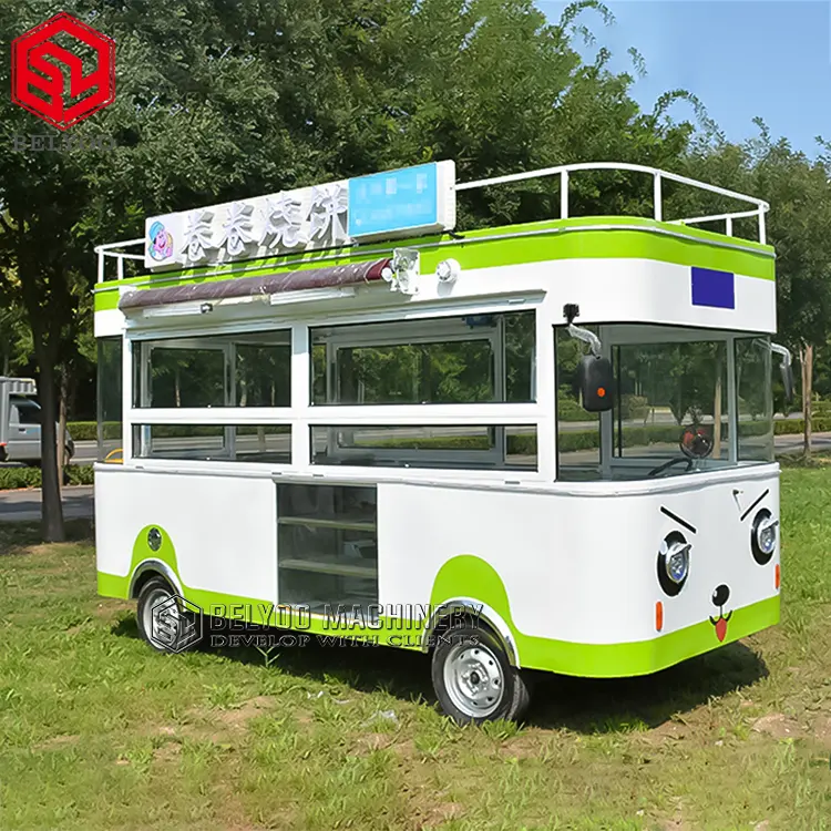 Mini chariot de nourriture électrique Mobile avec port usb, pour chien, gestion de jus, Van Taco, Pizza, rétro, glace, camion café, voiture