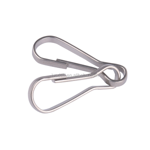 Clip a molla in acciaio inossidabile di alta qualità con gancio a scatto in argento tono cordino a molla a scatto Clip - Product Image 2