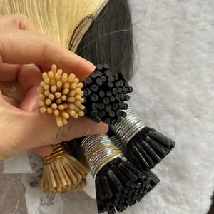 RTSカスタマイズカラープレボンデッドキューティクルレミーアライメントケラチンIチップヘアエクステンション - Product Image 2