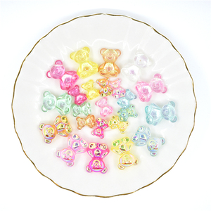 Toptan sevimli Mini reçine ayı zanaat Cabochons çeşitli renkler renkli ayı heykelcik ony ony sanatsal tema