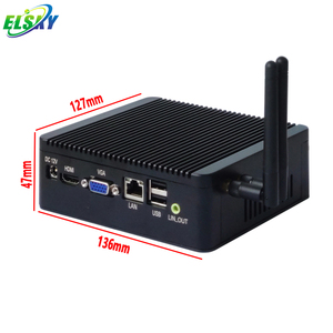 NANO19 Fanless sottile Mini PC Core I9 con Intel Celeron N2940 CPU DDR3 4GB memoria 32GB SSD DC12V VGA SIM Card 4G LTE WIN 10 Pro - Product Image 2