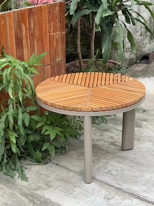 Açık minimalist tik sehpa modern tik - Product Image 6