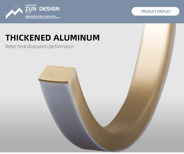 Zun Design chrome Painting modern Aluminium golden global pendant lighting chandelier fixture for kitchen living room
