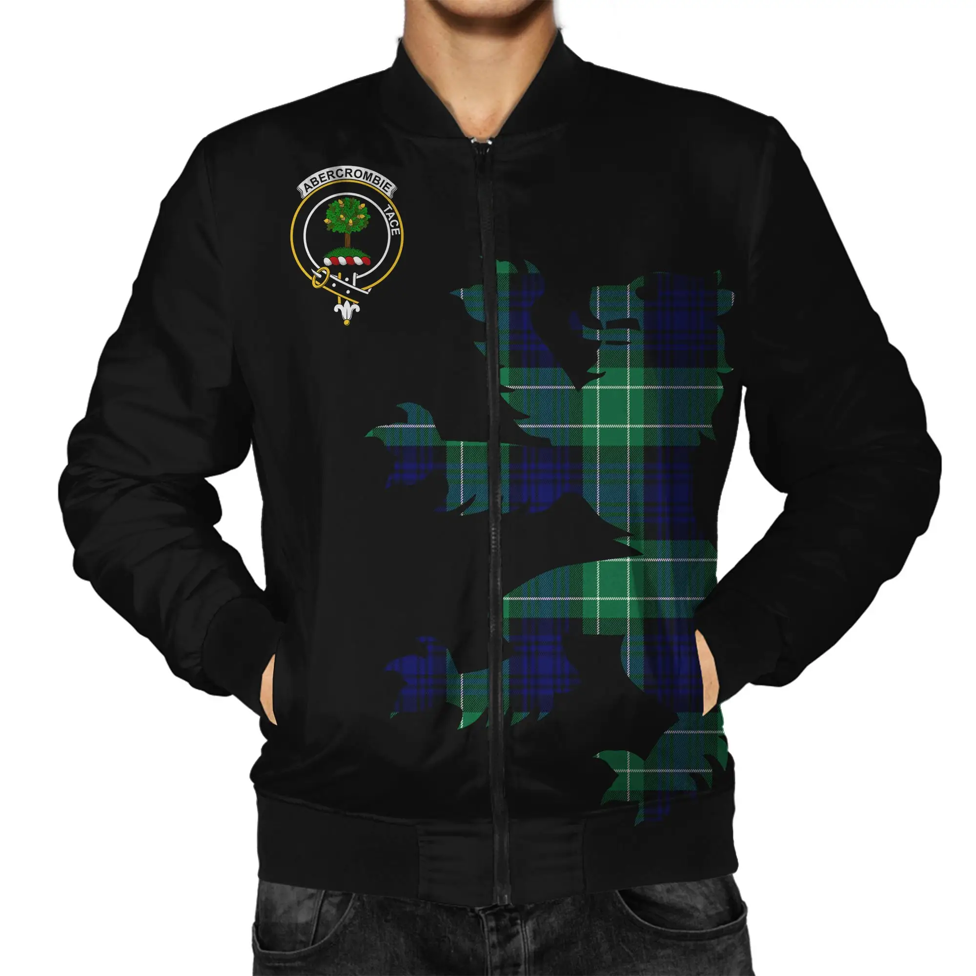 Abercrombie Clan Tartan Lion Vintage Printed Men Plus Size Bomber Jacket Coat Winter Bomber Jacket Custom Logo Boy's Jackets