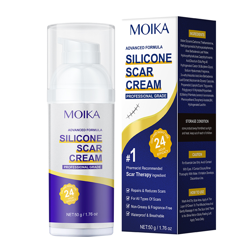 Crème de silicone pour atténuer les cicatrices