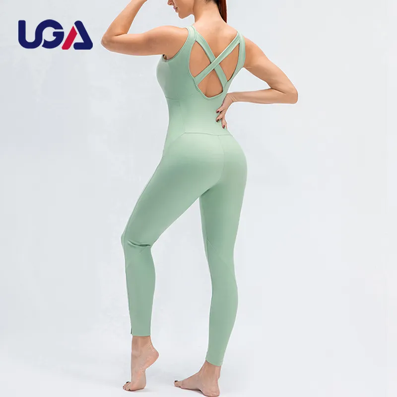 Combinaison de Yoga Style sexy pour femmes, combinaison amincissante, tenue de sport, une pièce, séchage rapide, froissé sur les fesses, 2022