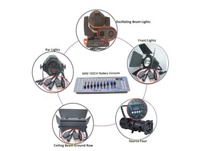 Nuovo Mini palco luci di controllo Dmx Controller 192 Console di illuminazione portatile per DJ Stage Light Party Dmx Controller - Product Image 4