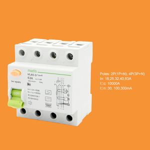 Matismart-disyuntor rccb, disyuntor 2p 40a 30ma rcd tipo b rcd con protección contra fugas - Product Image 4