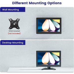 Eyoyo EM116DF Monitor Pequeño de 12 Pulgadas 1366x768 Resolución HD Mini Pantalla LED 75Hz IPS para HDMI VGA Monitores de Video para Ordenador PC - Product Image 2