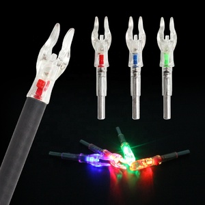ยิงธนูไฟ LED ลูกศร Nocks .165/4.2 มม.I.D Compound Recurve โบว์และลูกศรหางเรืองแสงอุปกรณ์ล่าสัตว์ยิง