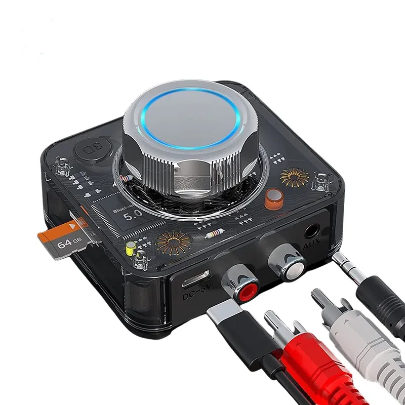 BT 5,0 аудио приемник 3D стерео музыка беспроводной адаптер TF карта RCA 3,5 мм 3,5 AUX разъем для автомобильного комплекта проводной динамик наушники