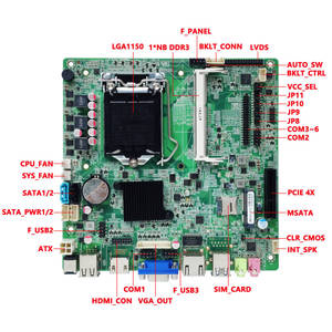 ELSKY Mini-ITX工業用マザーボードHaswell <span class=keywords><strong>LGA1150</strong></span>シリーズ第4世代デスクトップ<span class=keywords><strong>CPU</strong></span> HD_MI VGA LVDS DDR3 USB