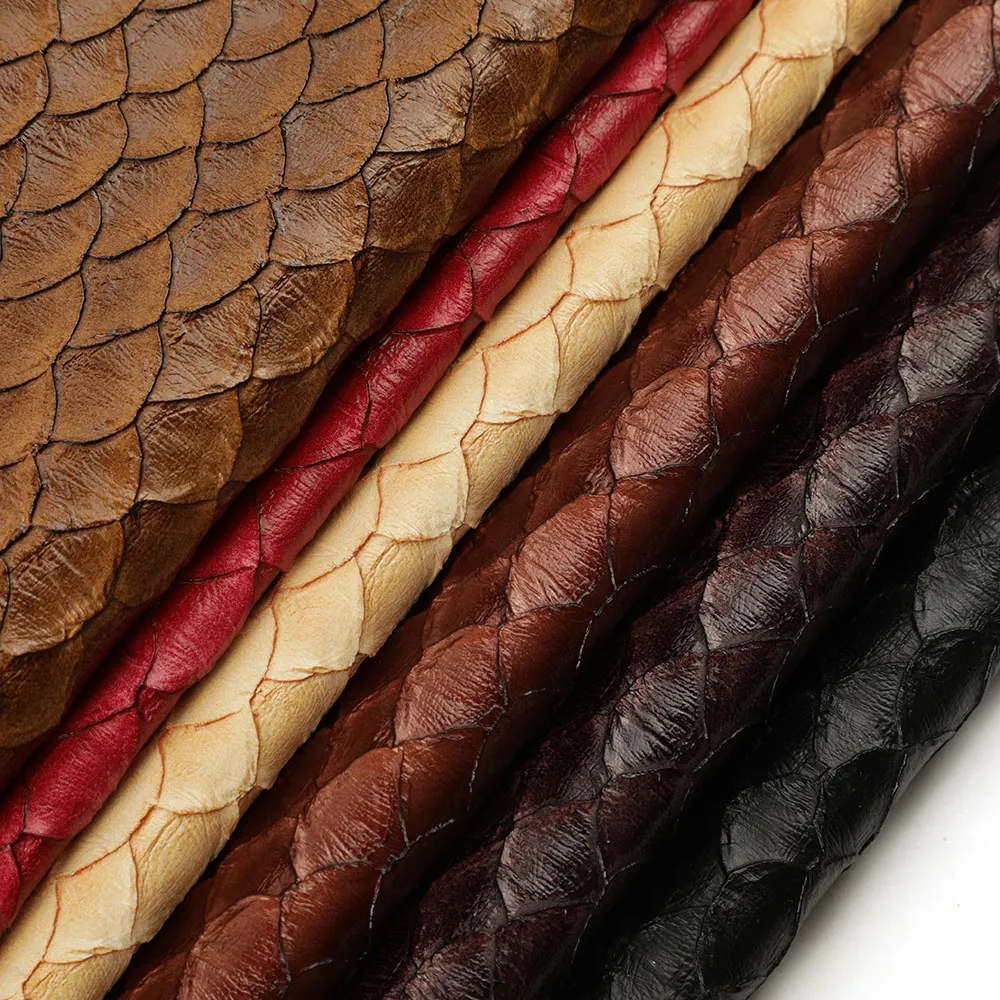 Good quality rexine leather like real scales pattern custom decor pvc artificial leather pu fabric for bags