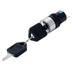 16mm 2 3 posizioni 3 vie Mini Touch Key Lock interruttore elettrico impermeabile a pulsante - Product Image 4