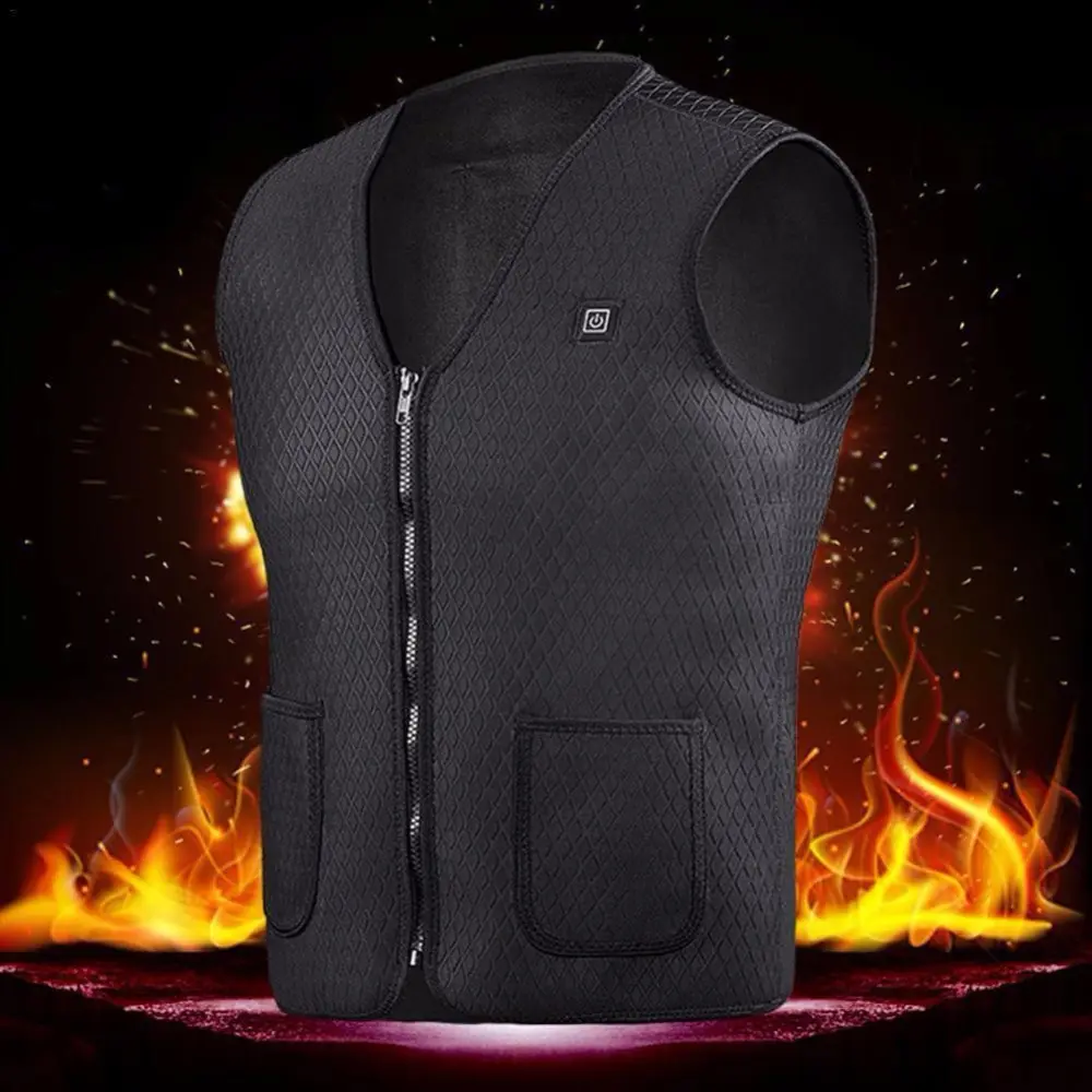 Wholesale Winter Sleeveless Polyester Custom Rechargeable Heated Vest USB Heated Gilet for Men and Women