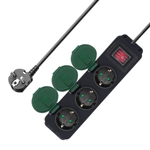 Factory New <strong>Design</strong> European Waterproof <strong>Socket</strong> Outdoor Power Strip 3 Ways With Red Switch <strong>Extension</strong> <strong>Socket</strong> - Product Image 1
