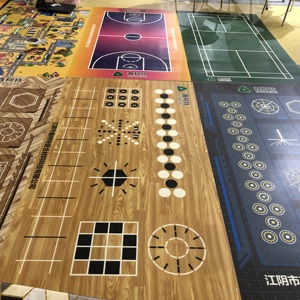 PVCカートンキッズプレイルーム屋内遊園地フロアソフトカラフルな新しいデザイン3Dビニールタイルフローリングロール - Product Image 6