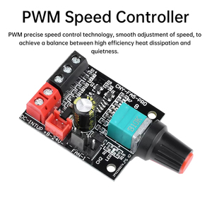 DC8-24V 5A 4-Draht gewalttätiger Lüfter Drehzahl regler Bürstenloser Gleichstrom motor 22KHz PWM Drehzahl regler mit Schalter 0-100% einstellbar - Product Image 3