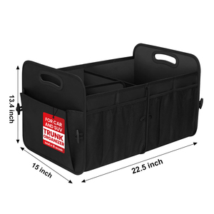 OEM Sang Trọng Có Thể Gập Lại Polyester Vải Oxford Thân Cây Tổ Chức Không Thấm Nước Đa-Ngăn Lưu Trữ Túi Xe Ô Tô SUV Làm Bền Lưới - Product Image 1