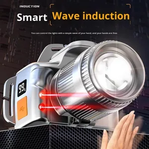 Không thấm nước Led Đèn Pha siêu sáng COB 3-chế độ Trọng lượng nhẹ Dây đeo nhựa xách tay thể thao ngoài trời Headgear đèn pha - Product Image 5