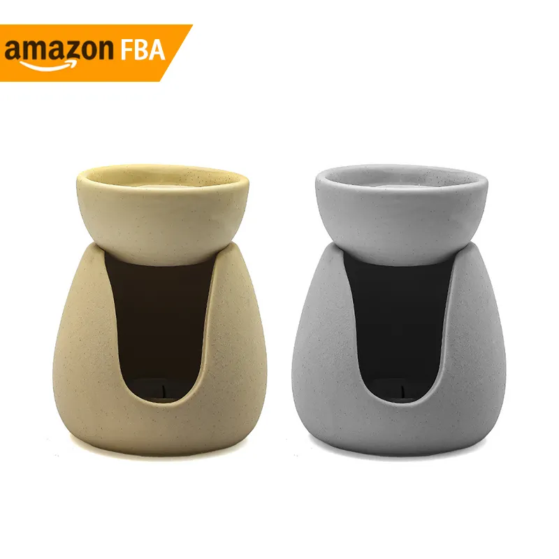 Novo produto Ideias 2024 Decoração de casa suporte de vela de cerâmica Tealight Queimador de óleo essencial Queimadores de cera