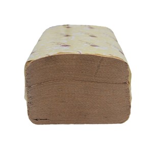 Cheap Kraft Single Fold Paper Towels Disposable Brown <strong>Interfold</strong> <strong>v</strong> Fold Paper Hand Towels in Public Washing Room - Product Image 4