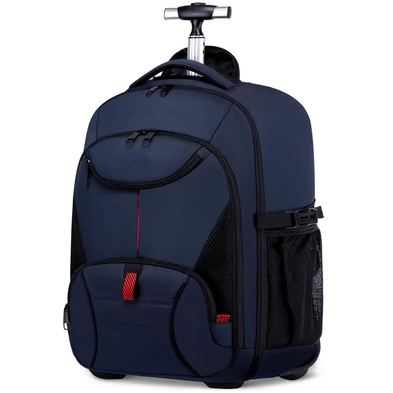 17inch Carry On Luggage Case Business Bag Large Rolling Wheels Pack Waterproof Travel Backpack