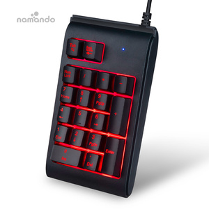 数字キーパッドUSB有線バックライト付き数字キーパッドミニバックライトキーボード3色19キー - Product Image 1