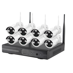 Sistema de cámara de seguridad WiFi, cámaras de seguridad H.265 1080P PoE inalámbricas con detección de personas, detección de vehículos, conversación bidireccional CC502, 8 Uds. - Product Image 1