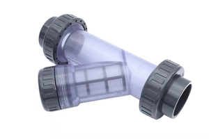 1/2 "-4" 管阀PVC透明y型过滤器，用于阻止管道过滤器中的杂质 - Product Image 5