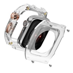 Apple için silikon kayış ile şeffaf durumda 9 44mm/45mm, iWatch bileklik çocuk yeni watch band için - Product Image 5