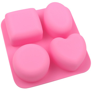 4 Cavity Silicone <strong>Soap</strong> Molds Forms <strong>Round</strong> Oval Heart Square <strong>Shape</strong> Handmade <strong>Soap</strong> DIY Mold <strong>Soap</strong> Making Tools Cake Mousse Baking Pan - Product Image 3