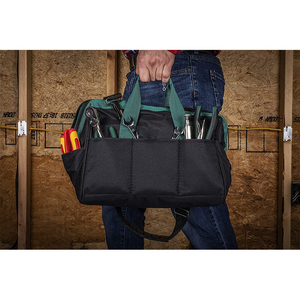 Portable <strong>Tool</strong> <strong>Bag</strong> with Waterproof Construction <strong>Tool</strong> Storage with Multiple Interior and Exterior Pockets - Product Image 6
