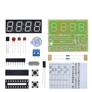 TZT AT89C2051 Digital 4 bit orologio elettronico Suite di produzione elettronica Kit fai da te Kit di apprendimento per Arduino