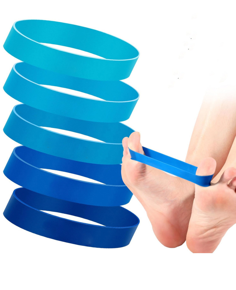 Set di anelli per allenamento dell'arco del dito blu - senza indicatore di resistenza