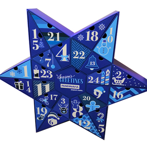 Biyobozunur el yapımı büyük boy Geschenkbox lüks kozmetik gizem kutuları yıldız şekli özel Advent takvim kutusu - Product Image 1