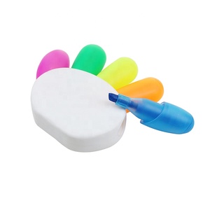 BECOL Vente Chaude Intéressant 5 en 1 Mini Surligneur Marqueurs Creative Main Forme Coloré Surligneur Stylos pour Enfants - Product Image 4