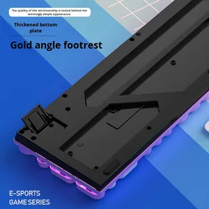 Atacado Novo Estilo Com Fio Teclado Backlit Punk Color-Blocking USB Gaming Sensação Mecânica para PUBG Laptop <span class=keywords><strong>Computer</strong></span>