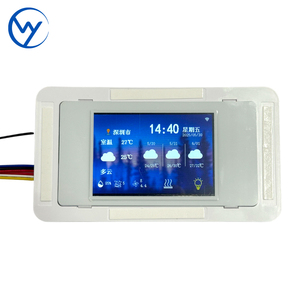 Casa Inteligente Tuya <span class=keywords><strong>WiFi</strong></span> Interruptor Do <span class=keywords><strong>Sensor</strong></span> De Toque 12V 5A 60W Dimmer De Luz LED Desembaçamento Com Previsão Do Tempo Tela <span class=keywords><strong>LCD</strong></span>