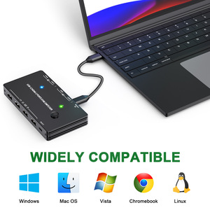 卸売TYPE-C KVMスイッチャー2 in 1 out USBC HD MI KVM HDスイッチャー4K60Hzモニターキーボードマウス用 - Product Image 4