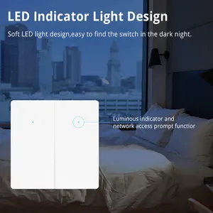 Zemismart Tuya Zigbee EU interruttore luce senza parete neutra interruttore a pulsante 1 2 3 Gang Alexa Google controllo vocale casa 220V - Product Image 4