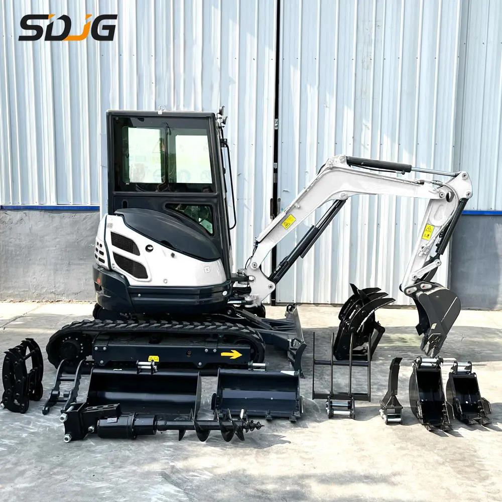 Free Shipping Ce Epa Kubota Engine Farm Cabin 360 degree Multifunction 2.5Ton 3Ton 3.5Ton Mini Digger Small Bagger Excavator