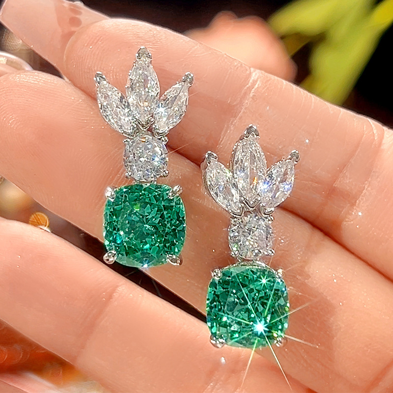 Boucles d'oreilles Para vert