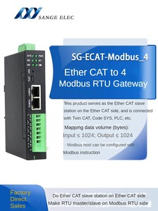 EtherCAT To <strong>Modbus</strong> RTU Gateway 4 RS485/232 Synchronous Acquisition <strong>Protocol</strong> Conversion Communication Module - Product Image 4