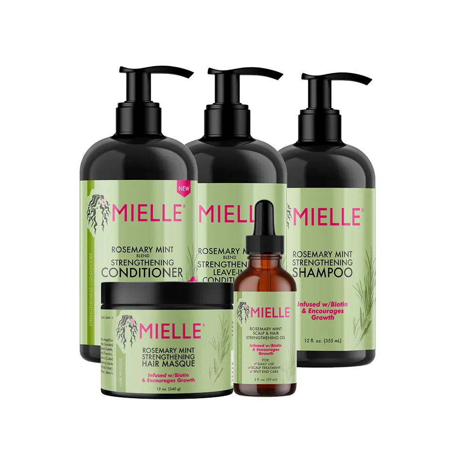 Mielle-conjunto de accesorios para el cuidado del cabello, kit de accesorios para el cuidado del cabello, de romero, menta, hidratante y nutritiva, refuerzo del cabello