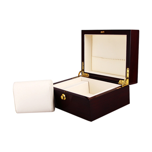 กล่องไม้ MDF บานพับมีฝาปิดกล่องไม้สำหรับใส่นาฬิกาเครื่องประดับเป็นมิตรกับสิ่งแวดล้อม - Product Image 2